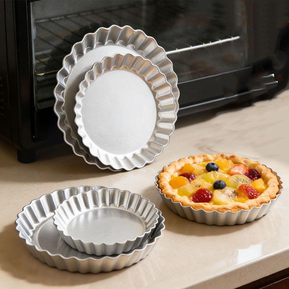 Nonstick Egg Tart Molds Edge-patterned Tart Pan Heavy Duty Quiche Pans Cookie Baking
