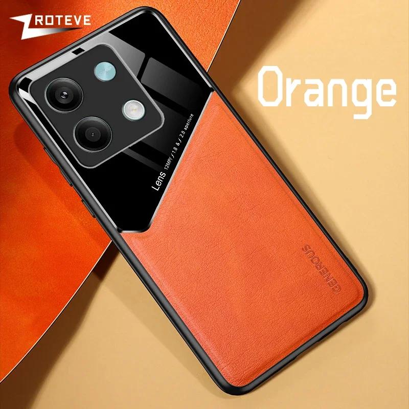 Чехол для Redmi Note13 Zroteve PU Кожа Автомобильный Магнитный Жесткий ПК Чехол Для Xiaomi Redmi Note 13 12S 12 Pro Plus Xiomi Note12 Чехлы