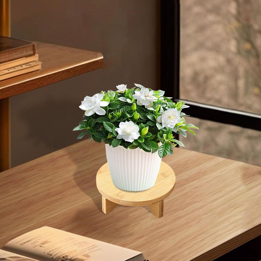 Wooden Planter Stand Desktop Potted Holder Multifunctional Modern Accessories Flower Pot Rack Small