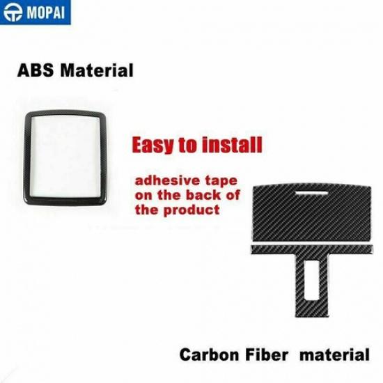 Car Front Reading Light Lamp Cover Trim for Dodge Challenger 2010+ Carbon Fiber
