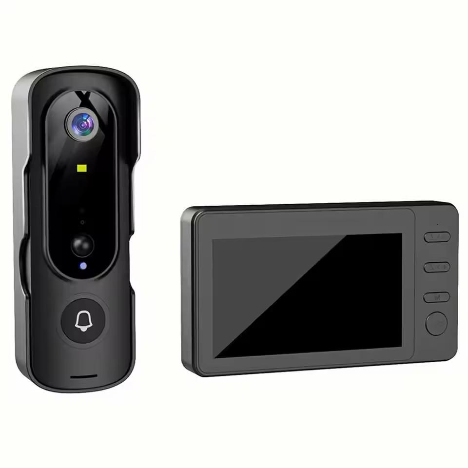 Беспроводной видеодомофон с двухсторонней голосовой связью, беспроводной видеодомофон с камерой и монитором, угол обзора 120 градусов, экран M2 4,3 дюйма
