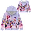 Худи для девочек 3D Мультяшная куртка Толстовка Музыкальная на молнии с капюшоном с длинным рукавом Топы