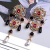 Vintage-Style Women'S Pendant Earrings, Decorated With Imitation Pearls, Suitable For Everyday Wear.