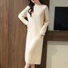 Women's Cashmere Dress 30% Cashmere 70% Wool Autumn and Winter Cashmere Skirt Soft and Warm