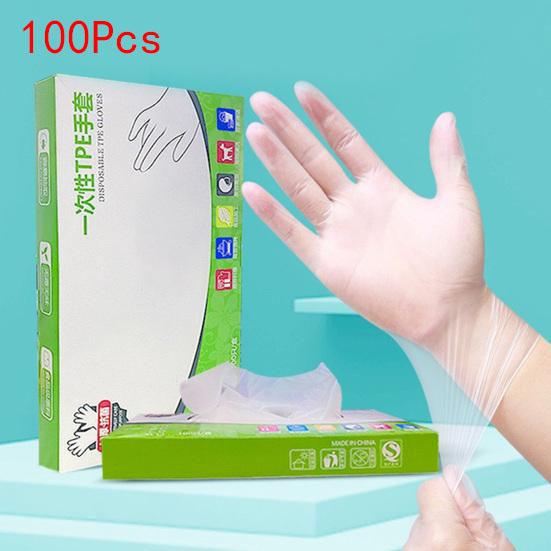 100/200Pce/Bag Universal Disposable Gloves Waterproof Daily Use Food Handling Plastic