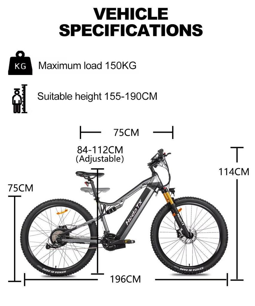 2026 new outdoor electric bicycle TX19 1000W motor 48V19.2AH battery dual hydraulic brake, 29 inch tires, 27 speed off-road electric bicycle