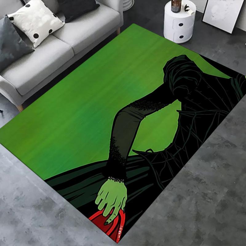 Gothic, Silhouette Pattern Polyester Office Carpet Chair Mats, Home Decor Dormitory Floor Protector