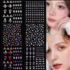 VitalBloom макияж наклейка для лица сверкающие стразы стразы наклейки набор из 6 штук 3D блеск печать самоклеящиеся лицо деко декоративные детали мобильный телефон
