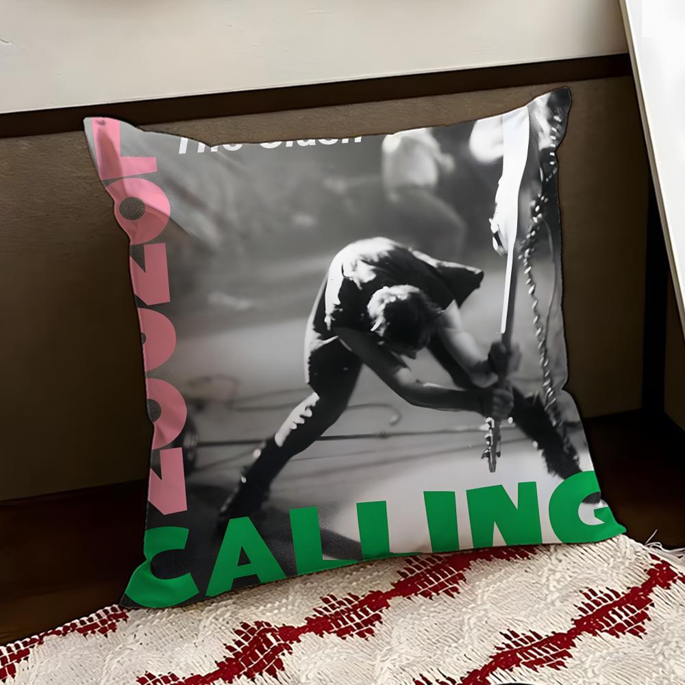 Rock Band The Clash Cushion Cover Reversible Soft Durable Pillow Cover Home Car MultiScene Use for Daily Comfort