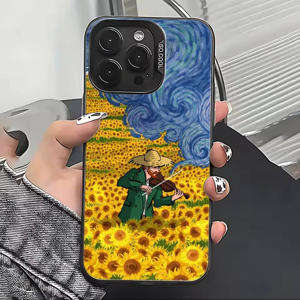 R-Renaissance art Painting Phone Case For iPhone 17,16,15,14,13,12,11 Plus,Pro Max,XS,Colored Silver Plated Inside Cover