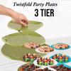 Cake Stand 3-Tier Folding Cupcake Stand Reusable Space-Saving Pastry Serving Tray for Home Wedding Party