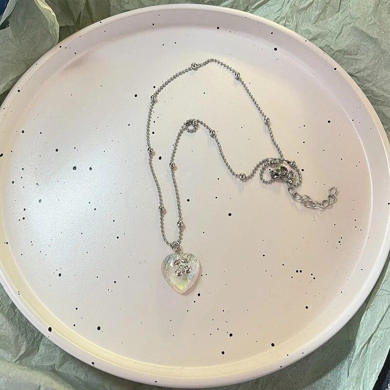 Весенние красочные цветы любовь кулон ожерелье из нержавеющей стали цепочка из бисера ожерелье подарочные украшения новая мода свадебный подарок