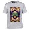Flying Rhino Psychedelic Abstract Art Solid Washed Vintage Tee Distressed Loose