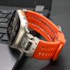 Силиконовый ремешок для Apple Watch Ultra 2 Серии 9 8 7 6 5 4 Se 3 титанового цвета для iwatch ultra2 49 мм 45 мм 44 42 мм