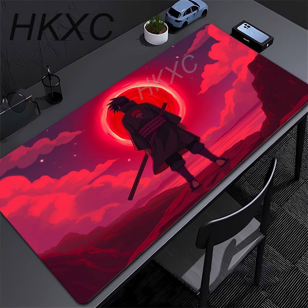 Mouse Pad Gamer Anti-slip Anime N-Naruto Uchiha Itachi Deskmat Gaming Accessories Tablet Mats Large Mousepad Extended Mousepads
