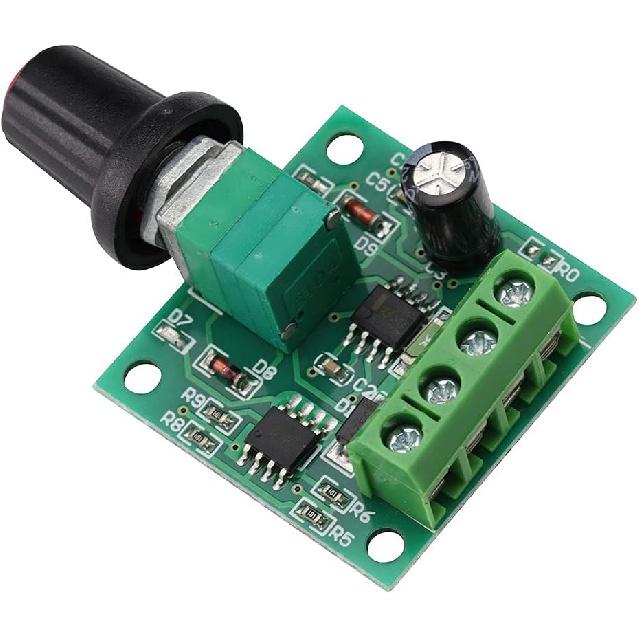 6PCS DC PWM Motor Speed Controller 1803BK 1803B Adjustable Driver Switch with Speed Control Knob DC 1.8v 3v 5v 6v 12v 2A 30W Low Voltage