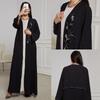 2024 Элегантное вязаное кардиганное платье ручной работы с бисером в ближневосточном мусульманском стиле