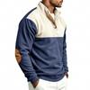 Men’s New Autumn/Winter Casual, Loose-Fitting, Comfortable Corduroy Stand-Up Collar Long-Sleeved Pullover
