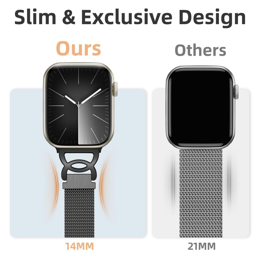 Ремешок для Apple Watch Series 10 Ultra 9 8 7 SE 6 5 4 3 2 1 46 мм 49 мм 45 мм 44 мм 42 мм Магнитная застежка Полоска из нержавеющей стали