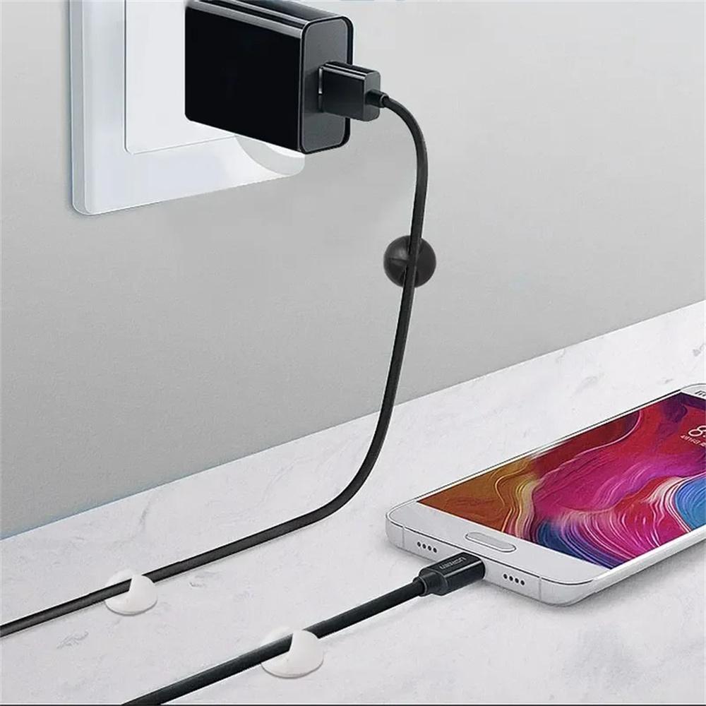 20PCS Clamp Cord Cable USB Line Fastener Home Accessories Car Wire Tie Clip Adhesive Silicone Cable Holders In Office/Home/Car