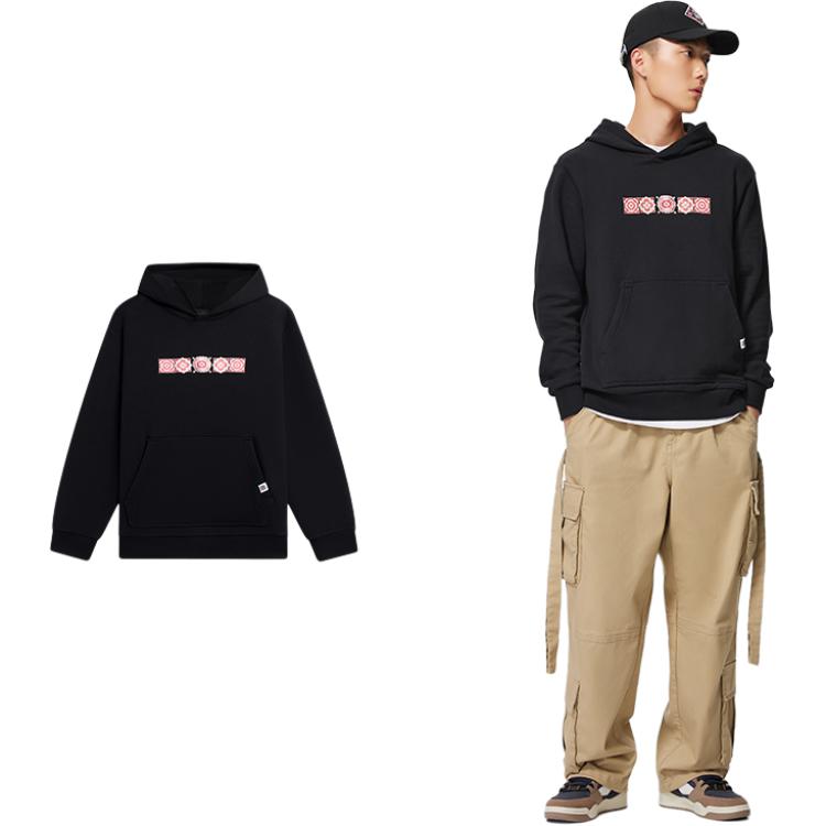 Толстовка с длинным рукавом и завязками на шнурке Li Ning Sports Trend Series с логотипом, унисекс, цвет утиный зеленый AWDSF49-4