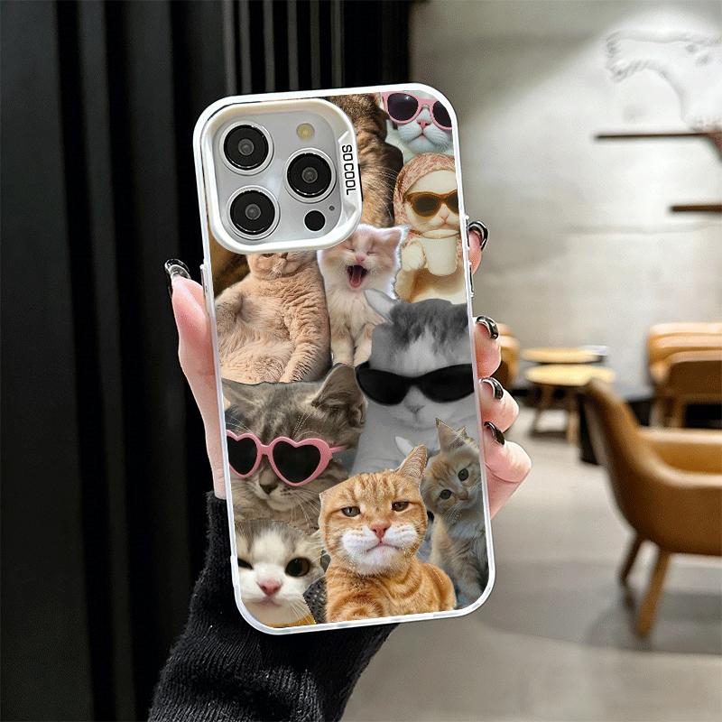 Чехлы для телефона с мемами про плачущих кошек, ударопрочные, для iPhone 17 Air 16 16E 15 Pro Max 14 Plus 13 Mini 12, задняя крышка, противоударный Fund