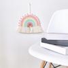 Rainbow Pendant Eye-catching Boho Styles Rainbow Hanging Ornament Cotton Rope Wall Pendant for Home Decoration