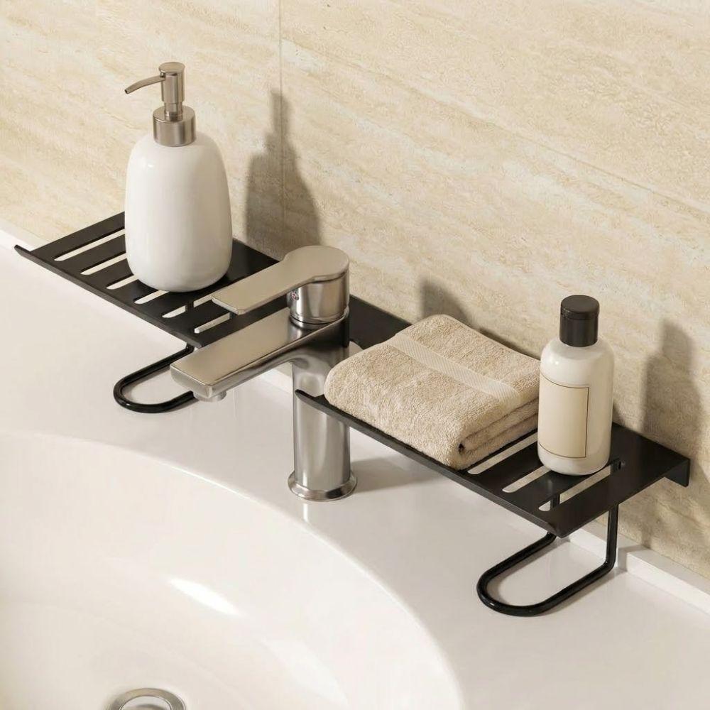 Water Drainage Faucet Storage Shelf Rustproof Cosmetic Storage Box Kitchen Sink Shelf Shower