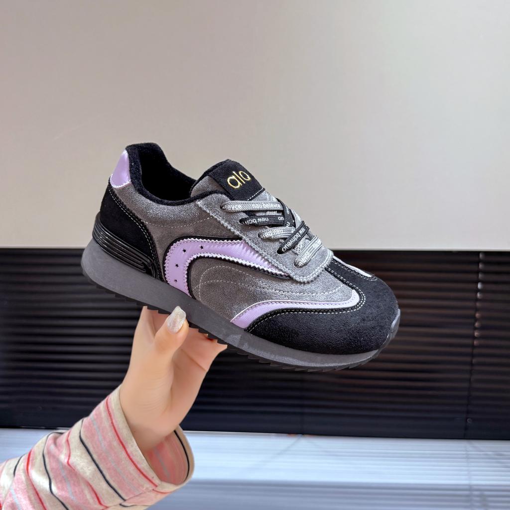 Women's 2025 New Spring Summer Versatile Sports Leisure Oes Retro Racing Soft Bot Agan Oes Cross Bule Casual Shoes