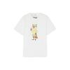 Maison Kitsune SS23 Футболка с принтом лисы, пуловер, короткий рукав, мужская футболка, белая KM00145KJ0008-P100