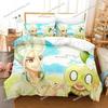 3D Print Dr.Stone Bedding Sets Duvet Cover Set With Pillowcase Twin Full Queen King Bedclothes Bed Linen Quilt Cover