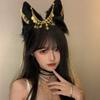 Plush Animal Ears Hairband Golden Wings Egypt Style Headwear  Costumes Props