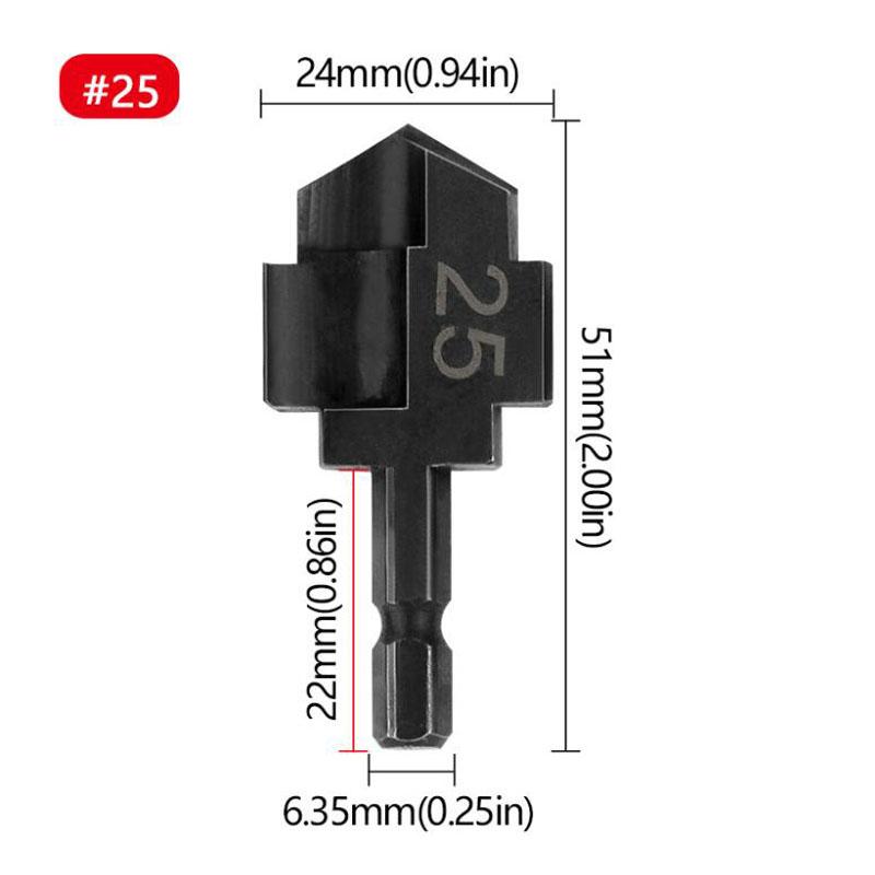 Water Pipe Expansion PPR Lifting Stepped Drill Bit Hexagon Shank Power Tools Parts Step Drill For Plumber Repairing