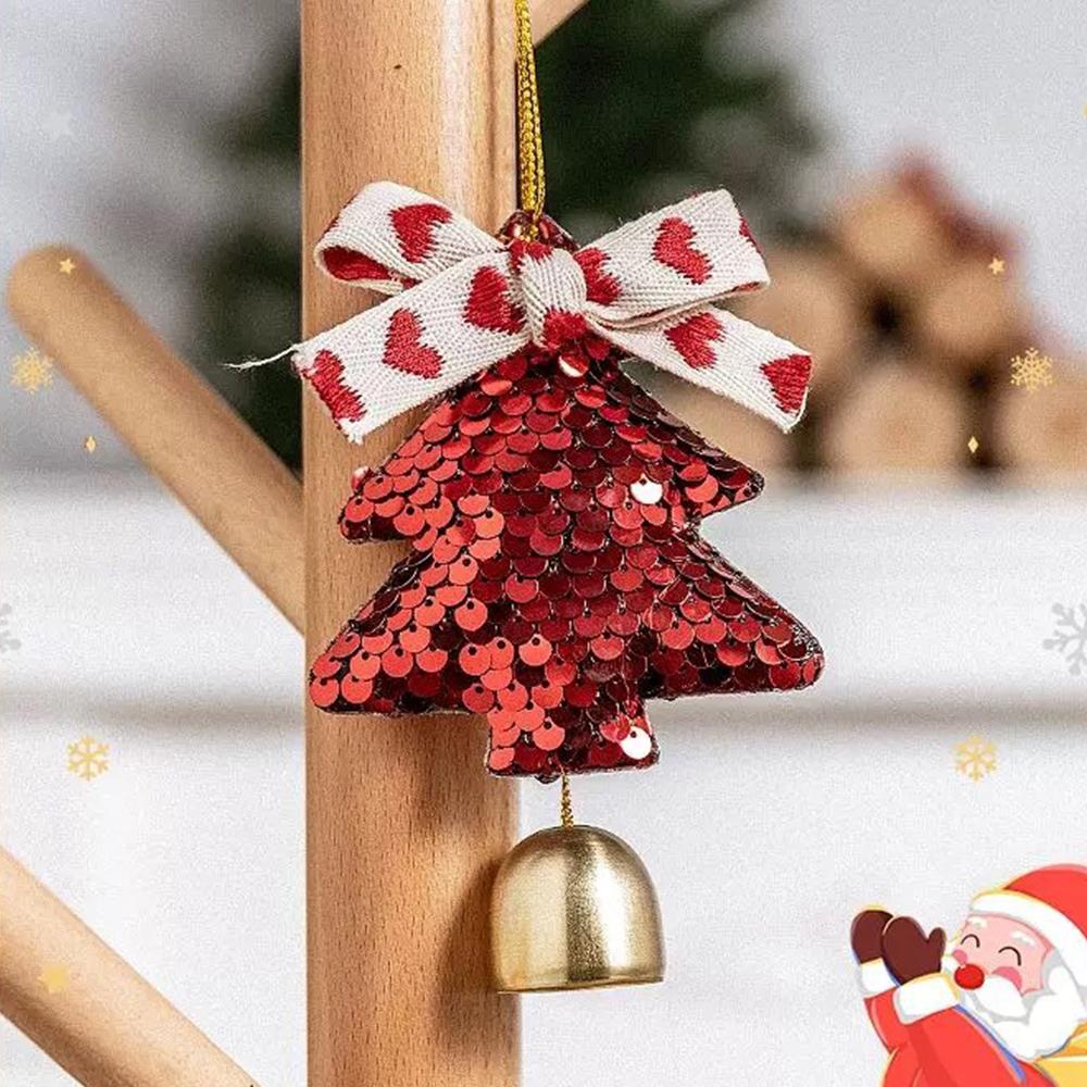 1pcs Plush Christmas Tree Decorate Bells Pendant Scene Create Atmosphere Props And Creative Hanging Accessories Home Decoration