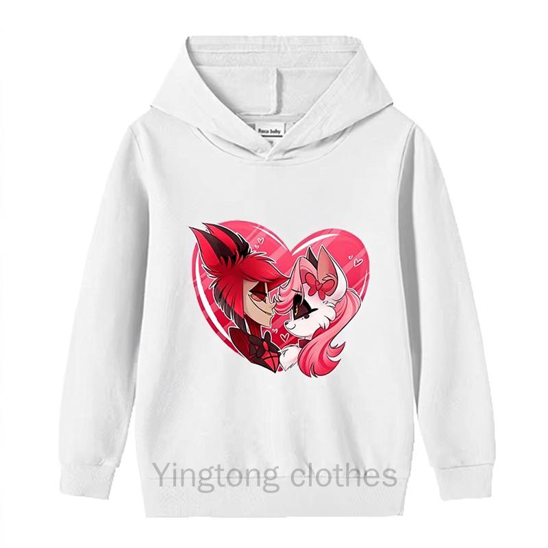 Hazbins Hotel Series Hoodie Spring Autumn Thin Sweatshirt Cartoon Alastor Print Hoody Top Birthday Gift