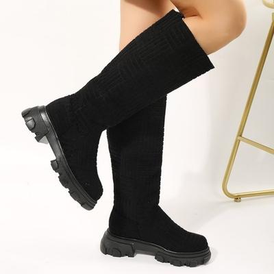 Бренд 2023 Новые Женские Теплые Ботинки на Толстой Подошве и Толстом Каблуке Женские Ботинки из Хлопка с Полотенцем Мотоциклетные Ботинки 36-43