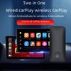 Беспроводная автомобильная навигационная музыкальная радиоприставка 2-в-1 с Android Auto и Apple CarPlay