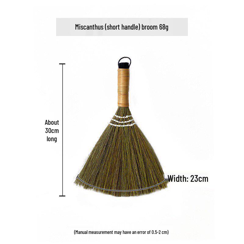 Mini Handmade Reed Broom: Bamboo Woven Tea Tray Brush & Home Ornament