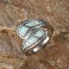 Boho Vintage Imitation White Fire Opal Stone Ring for Women Fashion Wedding Party Jewelry