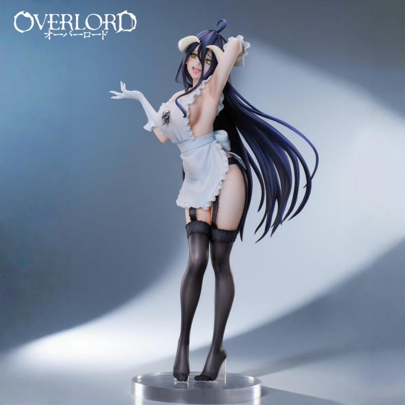 1/7 elCOCO Overlord Albedo Maid Costume Version Anime Figure Black Lace Style Desktop Cute Trendy Toy Collection Model