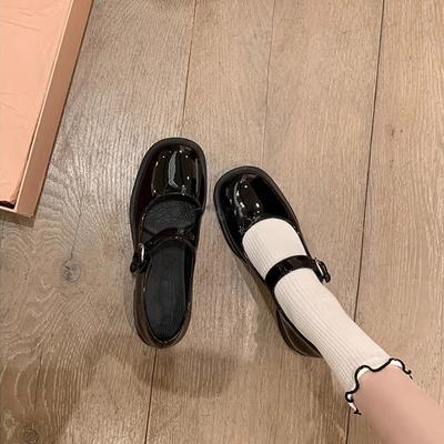 Весенние туфли Мэри Джейн на толстом каблуке с круглым носком и одной пуговицей от Su Yinyin, лоферы, маленькие кожаные туфли для женщин