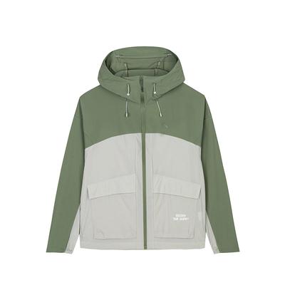 X National Geographic Outdoor Series Color Block Куртка на молнии с капюшоном, легкая, женские куртки, цвет: минеральный, зеленый, нефритовый, серый 162436606-2