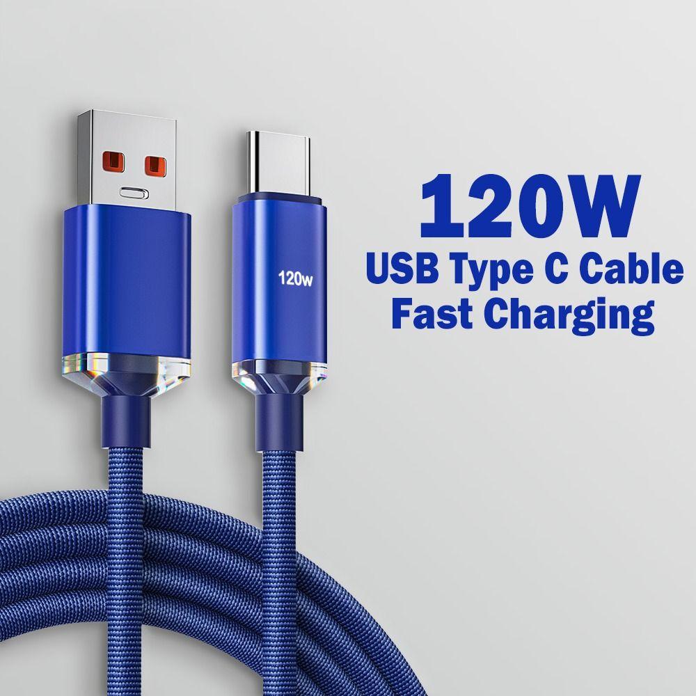 USB C 120W 6A Fast Charging Wire 120W 6A 120W USB Type C Cable Type C Cable Mobile Phone Charg
