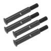 4Pcs RC Front Wheel Axle Steel 35mm Front Shaft Remote Control Car Accessories for Traxxas Slash 2WD Black