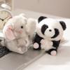 Elephant Pig Cow Plush Keychain Hamster Pig Rabbit Doll Plush Keyring  Holiday Gift