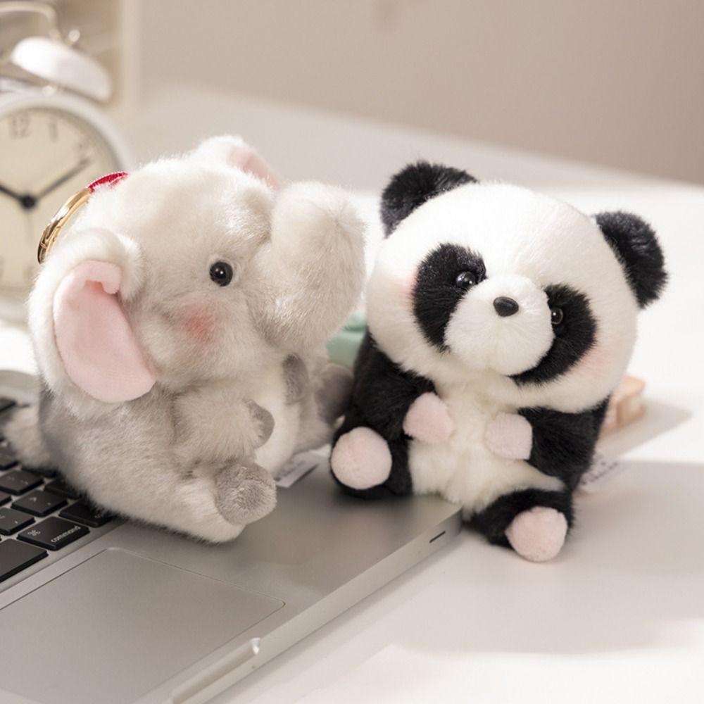 Elephant Pig Cow Plush Keychain Hamster Pig Rabbit Doll Plush Keyring  Holiday Gift