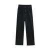 Women's Black High-Waisted Straight-Leg Jeans, Loose Wide-Leg, Floor-Length, 2025 Spring Trend