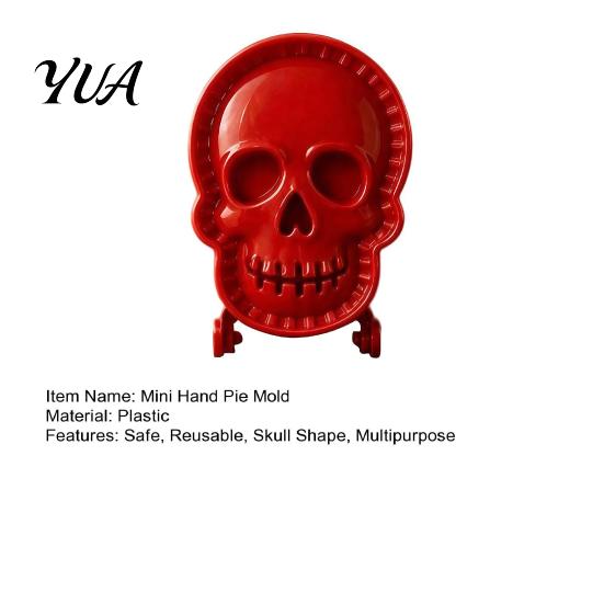 Kitchen Gadgets for Baking Halloween Hand Pie Mold, Skull Dough Press Cutter, Reusable Tools Mini Mold Holiday Treats Pastry Supplies Cutter