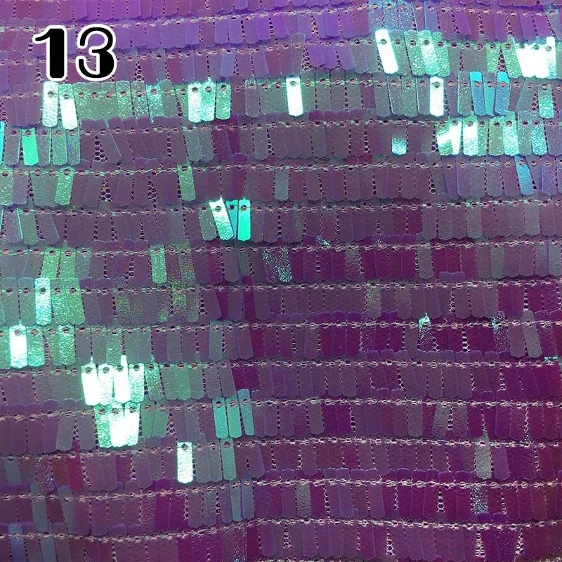 100x130 см Блестящая Искрящаяся Ткань с Пайетками Серебристая Радужная Двусторонняя Материал для Костюма Платья Сделай Сам Продается По Метру для Рукоделия