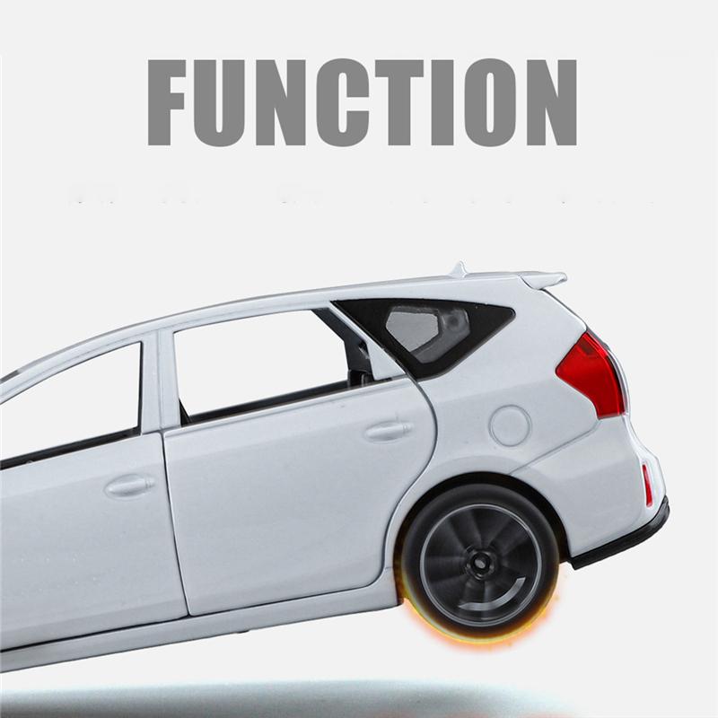 ybsdr3 1/32 TOYOTA PRIUS Alloy Car Model Diecast Metal Vehicles Car Model Sound and Light Simulation Collection Childrens Toy Gift